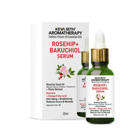 Rosehip + Bakuchiol Serum, Phyto Retinol + Omega Fatty Acids + Vitamin A, Anti-Ageing Wrinkles Fine Lines Brightening Scars, Hyaluronic Acid + B5 - Keya Seth Aromatherapy