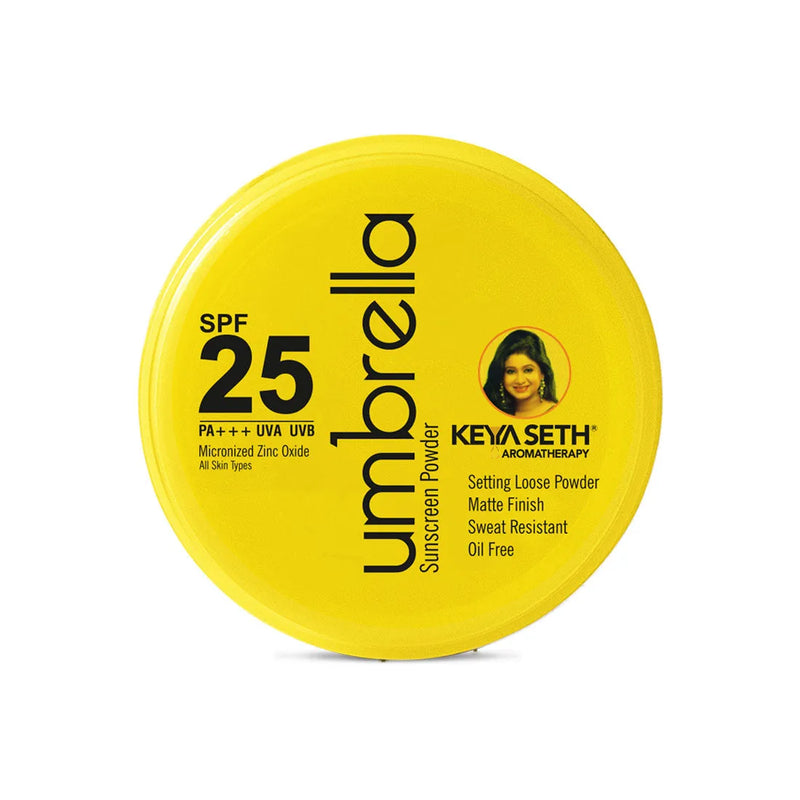 Umbrella Sunscreen Powder SPF 25 with PA+++ UV Protection, Sweat Resistant Formula, Micronized Zinc Oxide for Oily Skin