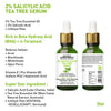 Complete Acne Solution Kit: 2% Salicylic Acid Tea Tree Oil Facewash & Serum with BHA, Terpineol, Ichthyol Pale, Hyaluronic Acid, and Vitamin E for Acne, Pores, and Blemish Control