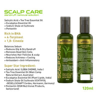 Scalp care Dandruff Removal Solution with Salicylic Acid, Tea Tree & Eucalyptus Oil,Reduces Dandruff & Flakes, Soothes Itchy scalp & Nourishes Hair - Keya Seth Aromatherapy