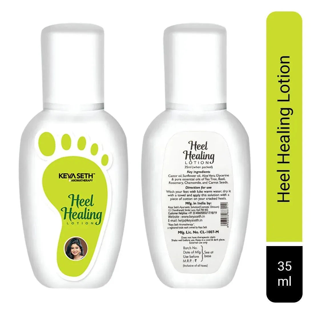 Heel Healing Lotion, for Softens Hydrates Dry Feet, Moisturizes & Repairs Cracked Heel Enriched with Tea Tree Oil & Glycerin - Keya Seth Aromatherapy