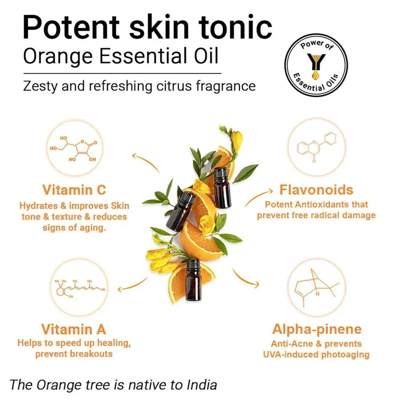 Orange Body Oil, Vitamin C Enriched, Brightening, Rejuvenating & Refreshing