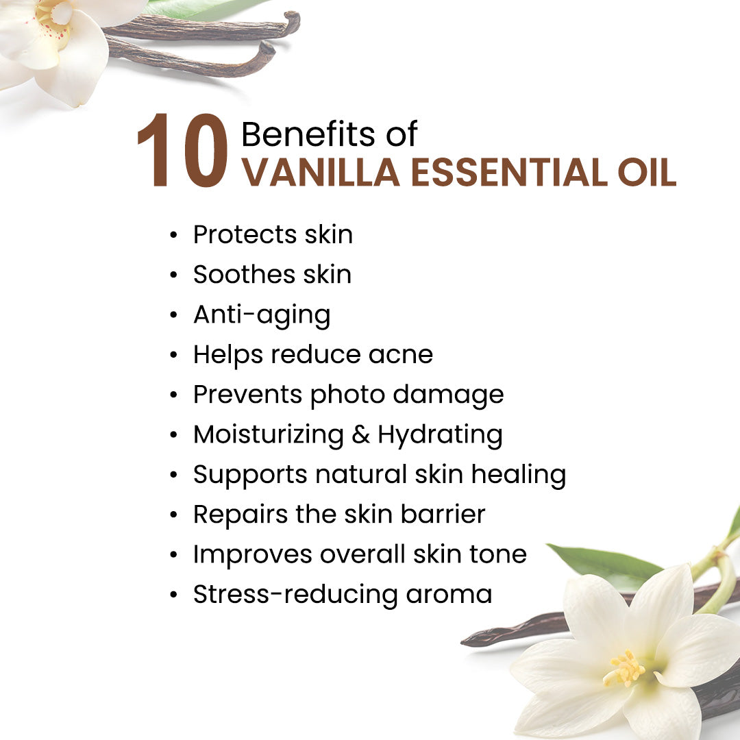 Vanilla Body Oil - Moisturizing, Nourishing, Anti-Acne For Glowing Skin; Non Sticky, Quick-Absorbing - Keya Seth Aromatherapy