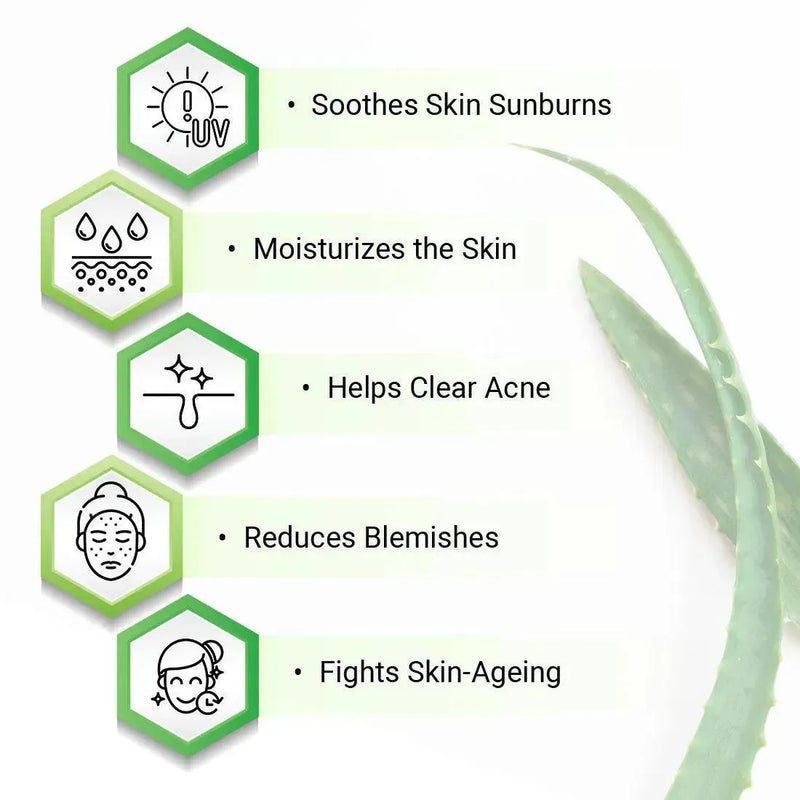 Aloe Vera Essential Skin Care Routine Kit for All Skin Types for Men & Women I Facewash + Gel Moisturizer, Soothes & Repairs Skin I Pure Aloe Vera Gel. - Keya Seth Aromatherapy