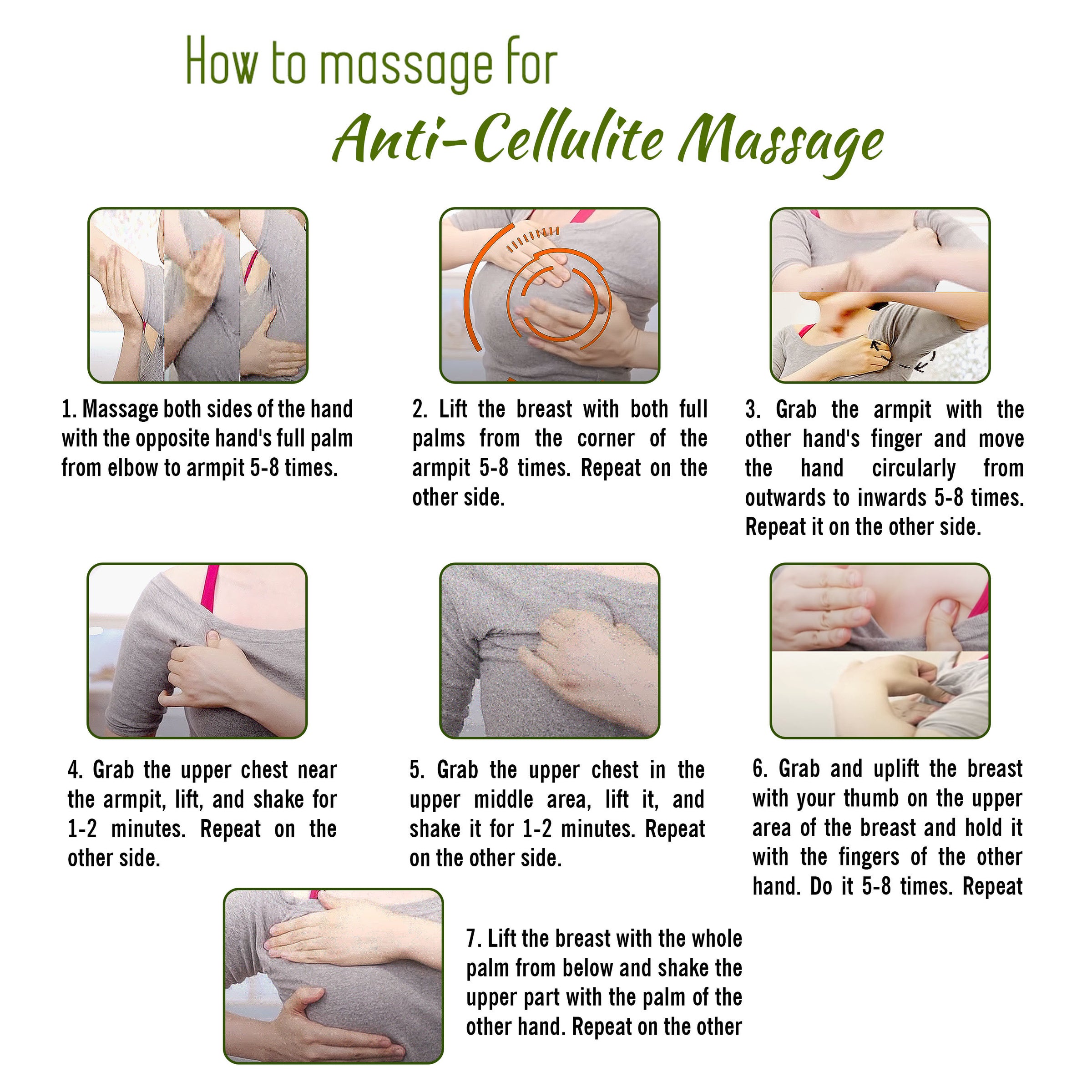 Slimming & Toning Breast Massage Oil - Anti-Cellulite, Tightens Loose Skin, Relaxing