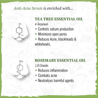 Anti Acne Powder Pack & Serum Facial Kit, Neem Tulsi Kaolin Tea Tree & Rosemary,Absords Excess Oil,Pore Refining,Soothes - Keya Seth Aromatherapy