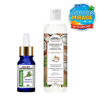 Rosemary Essential Oil DIY Hair Growth Kit for Hair Regrowth, Dandruff Control, Scalp Nourishment, Itchy Scalp Relief & Frizz Reduction - Keya Seth Aromatherapy