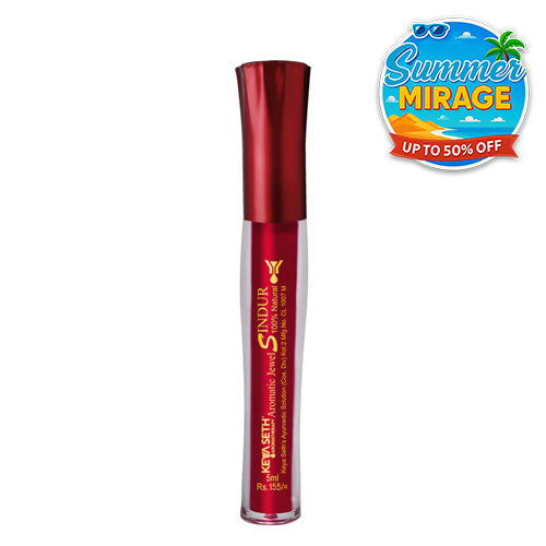 Aromatic 100% Natural Liquid Sindoor (Maroon) - Long lasting & Waterproof with Floral Pigment - Keya Seth Aromatherapy