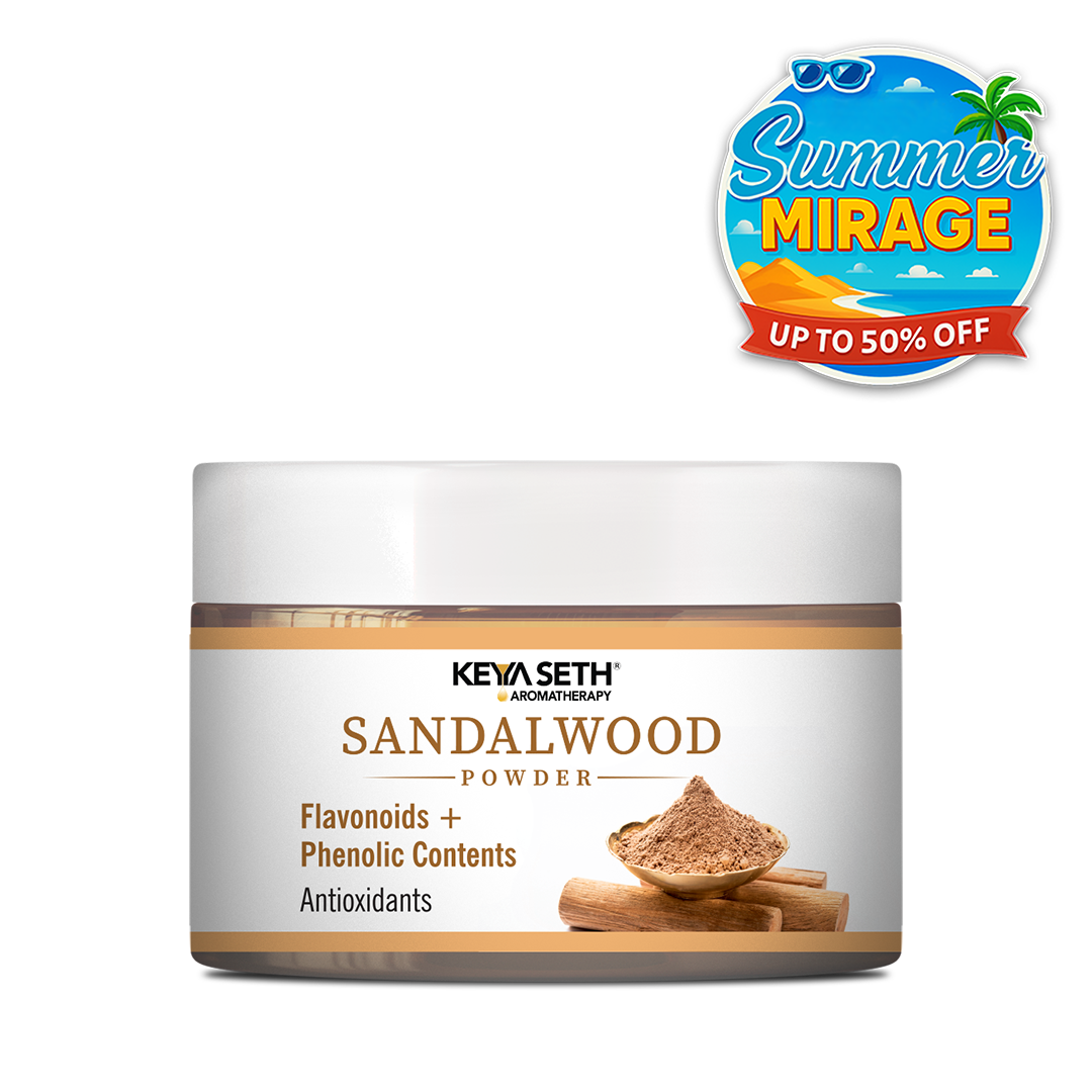 Sandalwood Powder Face Pack with Phenolic Contents & Flavonoids for Tan Removal, Acne Reduction, Anti-Aging, Cooling & Even Skin Tone