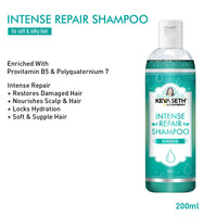 Dry Hair Repair Kit: Rosemary & Tea Tree Oil, Pro-Vitamin B5 & Geranium Shampoo, Avocado Butter & Keratin Protein Mask, and Essential Oil Serum for Deep Nourishment, Strength & Frizz Control - Keya Seth Aromatherapy
