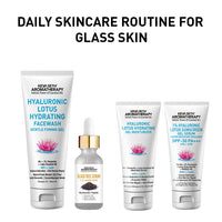 Daily Skincare Routine for Glass Skin – Hydrating Facewash, Black Rice Serum, Gel Moisturizer & Sunscreen for Radiance, Smoothness & Pore Reduction - Keya Seth Aromatherapy