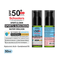 Schoolers Kids Nourishing Cream & Sports Mineral Watery Sunscreen SPF 50 PA+++ Combo Kit for Boys & Girls – Lightweight, Moisturizing, No White Cast - Keya Seth Aromatherapy