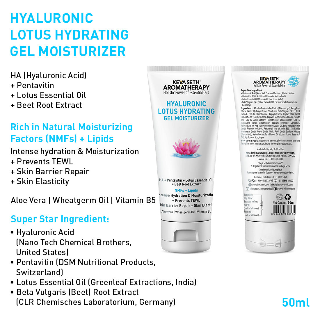 Daily Skincare Routine for Glowing Skin with Vitamin C Lemon Facewash, 10% Vitamin C Serum, 2% Pentavitin & Beet Root Extract Gel Moisturizer, and SPF 30 PA+++ Sunscreen for Deep Hydration & Skin Barrier Support - Keya Seth Aromatherapy