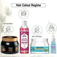 Hair Color Kit: Black Shine Hair Color Pack, Color Retaining Shampoo, Jojoba & Lavender Hair Spa & Aromatic Serum for Long-Lasting, Vibrant & Nourished Hair - Keya Seth Aromatherapy