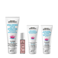 Daily Skincare Routine for Spot Removal & Hydration – Facewash, Serum, Moisturizer, SPF 30 Sunscreen With Hyaluronic Acid, Daisy Flower, Alpha Arbutin, Beetroot Extract, Mulberry Root Extract, Vitamin C & B5 to Fade Dark Spots, Scars & Even Skin Tone - Keya Seth Aromatherapy