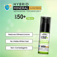 Salicylic Tea Tree Oil Control Serum Mineral Sunscreen, SPF 50 PA+++, Watery Emulsion, No White Cast, Water Resistant, Tinosorb M + Parsol TX - Keya Seth Aromatherapy