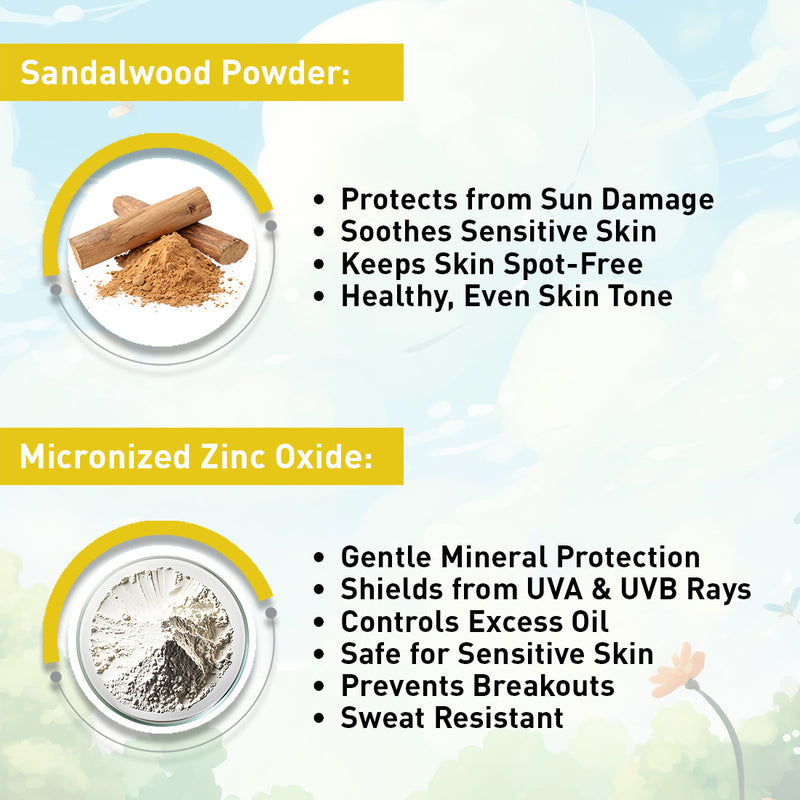 Schoolers Mineral Kids & Baby Sunscreen Powder SPF 50 PA+++, Sweat Resistant, Oil Free - Keya Seth Aromatherapy