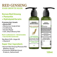 Korean Red Ginseng Hair Growth Combo Kit – Shampoo & Serum, Blocks DHT, Hydrates & Nourishes Hair & Scalp, Pentavitin, Caffeine, Vitamin B5, Promotes Hair Growth & Scalp Health - Keya Seth Aromatherapy