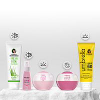 Fair & Bright Skincare Routine – Hydrating Facewash, Brightening Serum, Day/Night Cream & SPF 60 for Radiance & Spot Control - Keya Seth Aromatherapy