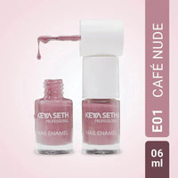 Aquatica + Café Nude Long Wear Nail Enamel Enriched with Vitamin E & Argan Oil, Nail Polish, Nail Care, Keya Seth Aromatherapy