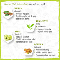 Henna Hair Mask Paste & Serum, B5 Hair Conditioning Booster, Soft & Shiny, Nourishing & Hair Growth, Tea Leaves Amla - Keya Seth Aromatherapy