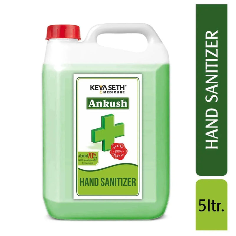 Ankush Hand Sanitizer 70%(w/w) Isopropyl Alcohol (IPA), Enriched with Lavender & Rose Essential Oil - Keya Seth Aromatherapy