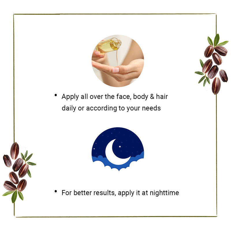 Jojoba Oil for Face, Body & Hair – Moisturizing, Anti-Aging, Breakout & Sunburn Care, Hair Growth with Flavonoids, Vitamin A & E - Keya Seth Aromatherapy