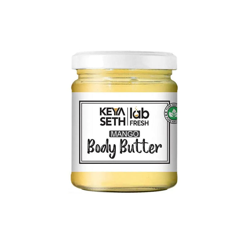 Lab Fresh Mango Body Butter Enriched with Rose & Geranium Oil for Long Last Moisturization & Nourishment for Men & Women All Skin Types - Keya Seth Aromatherapy