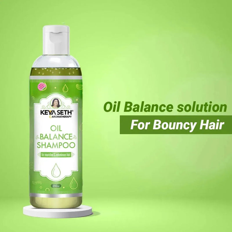 Oil Balance Shampoo for Oily Scalp,Anti-Dandruff,Makes Hair Bouncy & Volume Boost for Thin Hair with Pro -Vitamin B5 & Essential of Lemon & Lavender - Keya Seth Aromatherapy