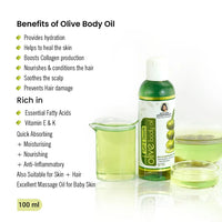 Soft & Smooth Body Oil, Quick Absorbing Non-Sticky Nourishment I Hair & Skin, Daily Use After Bath Massage Oil I Pure Olive & Essential Oils Enriched - Keya Seth Aromatherapy