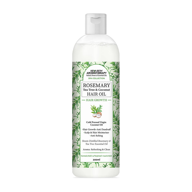 Rosemary Tea Tree Coconut Hair Oil, Hair Growth Anti Dandruff & Itching Nourishment & Moisturizer, Distilled Essential Oil