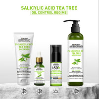 Salicylic Tea Tree Oil Control Serum Mineral Sunscreen, SPF 50 PA+++, Watery Emulsion, No White Cast, Water Resistant, Tinosorb M + Parsol TX - Keya Seth Aromatherapy