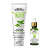 Complete Acne Solution Kit: 2% Salicylic Acid Tea Tree Oil Facewash & Serum with BHA, Terpineol, Ichthyol Pale, Hyaluronic Acid, and Vitamin E for Acne, Pores, and Blemish Control