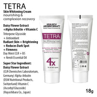 Tetra Skin Whitening Cream, Alpha Arbutin, Niacinamide, Vitamin C, Daisy Extract & Neroli for Radiant Glow & Luminous Complexion, Age Spots & Melasma - Keya Seth Aromatherapy