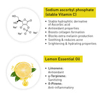 Vitamin C Lemon Glowing Serum Mineral Sunscreen, SPF 50 PA+++, Watery Emulsion, No White Cast, Water Resistant,Tinosorb M + Parsol TX - Keya Seth Aromatherapy