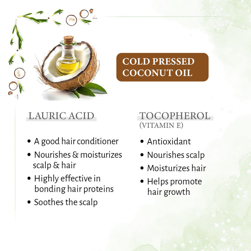 1% Rosemary with 99% Coconut Oil – Cold-Pressed, Promotes Hair Growth, Blocks DHT & Controls Hair Fall - Keya Seth Aromatherapy