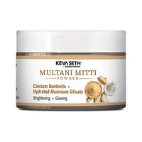 Multani Mitti Powder Face Pack for Women & Men Brightening + Glowing Skin - Keya Seth Aromatherapy