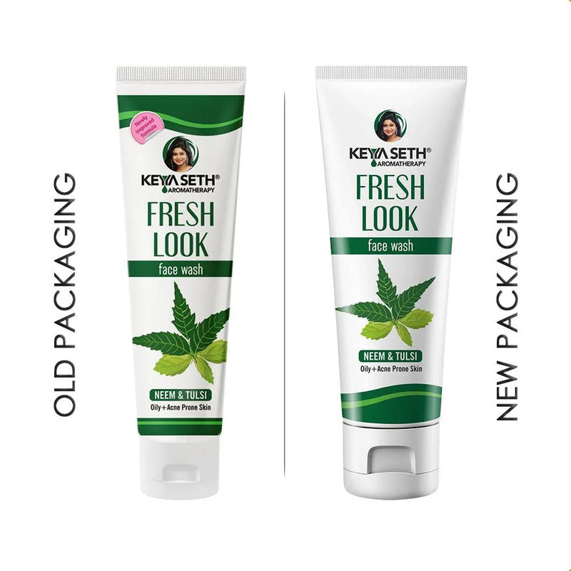 Fresh Look Neem & Tulsi Face Wash, Mild Hydrating Moisturizing Foaming All Skin Types - Keya Seth Aromatherapy