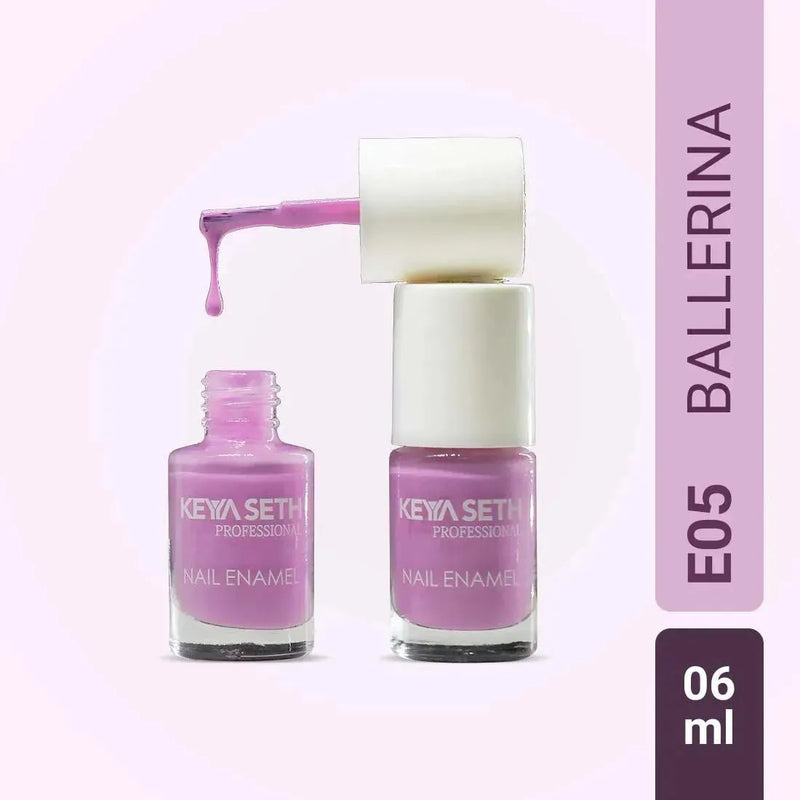 Ballerina + Flamingo Long Wear Nail Enamel Enriched with Vitamin E & Argan Oil - Keya Seth Aromatherapy