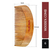 3-in-1 Neem Wooden Comb Small Size - Keya Seth Aromatherapy