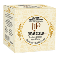 Lip Sugar Scrub with Shea Butter, Rose oil & Honey Gentle Exfoliation Hydration for Dark & Chapped Lips & Restore Natural colour for Men & Women 11ml - Keya Seth Aromatherapy