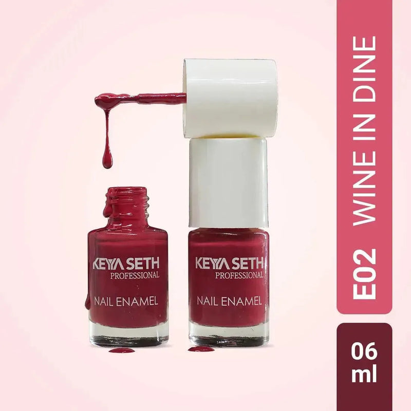 Wine N Dine Long Wear Nail Enamel Enriched with Vitamin E & Argan oil - Keya Seth Aromatherapy