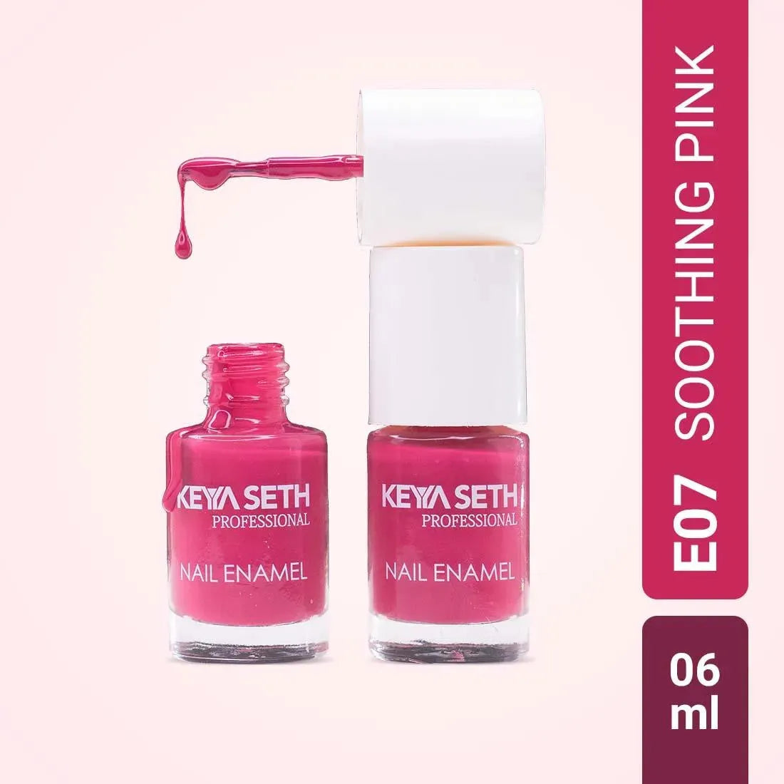 Soothing Pink Long Wear Nail Enamel Enriched with Vitamin E & Argan oil - Keya Seth Aromatherapy