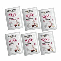 Wine Facial Kit 6 Steps Enriched with Red Grape Seed Extract for Instant Glowing, Blemish-free Even Complexion Increase Elasticity & Circulation - Keya Seth Aromatherapy