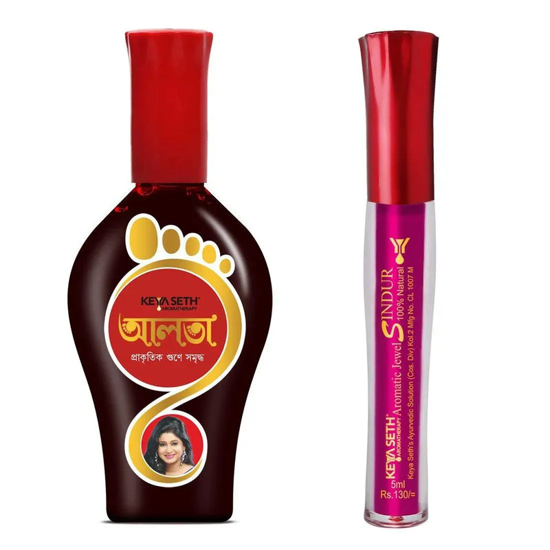 Aromatic Aalta 1Pcs + 100% Natural Aromatic Liquid Magenta Sindoor 1Pcs - Keya Seth Aromatherapy