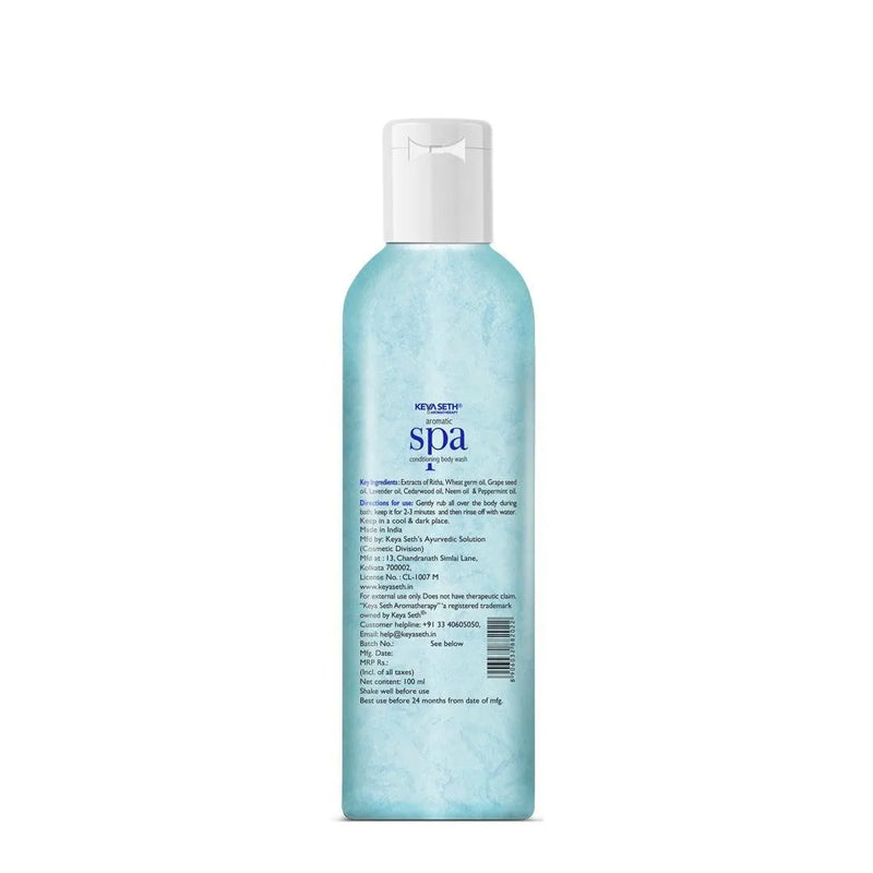 Aromatic Spa Conditioning Body Wash I 100% Soap Free I Enriched with Wheat Germ, Grape Seed , Lavender, Sandalwood, Neem and Peppermint oil - Keya Seth Aromatherapy