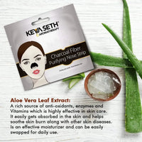 Charcoal Fiber Purifying Nose Strip, Nose Blackhead Remover Enriched with Vitamin E & Aloe Vera Extract - Keya Seth Aromatherapy