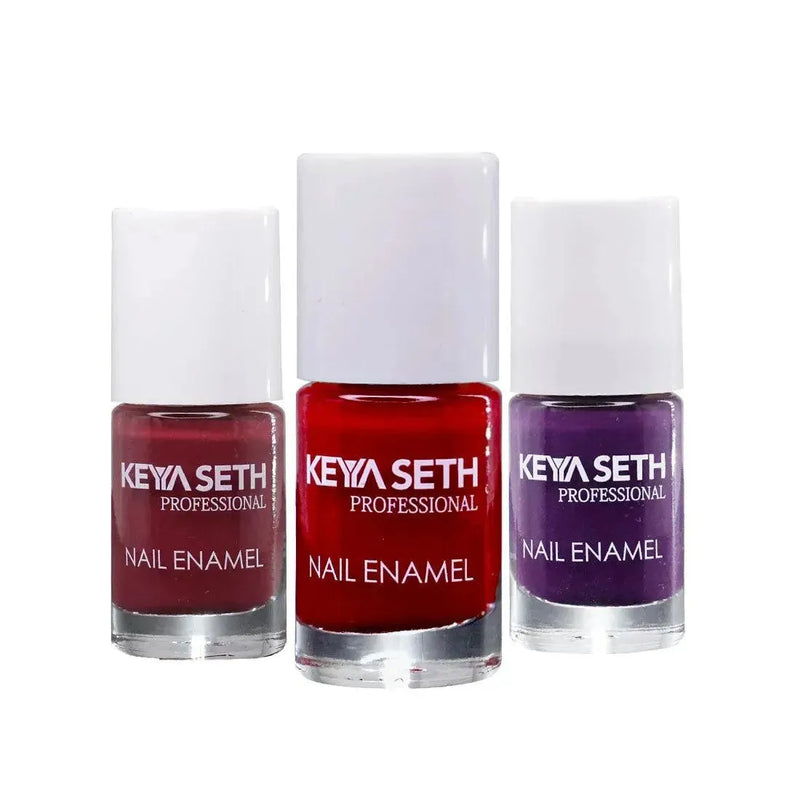 Crimson + Wine N Dine + Grape Love Long Wear Nail Enamel Enriched with Vitamin E & Argan oil - Keya Seth Aromatherapy