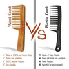 Neem Wooden Comb Wide Tooth with Handel All Purpose Large Size Perfect Hair Setter - Keya Seth Aromatherapy