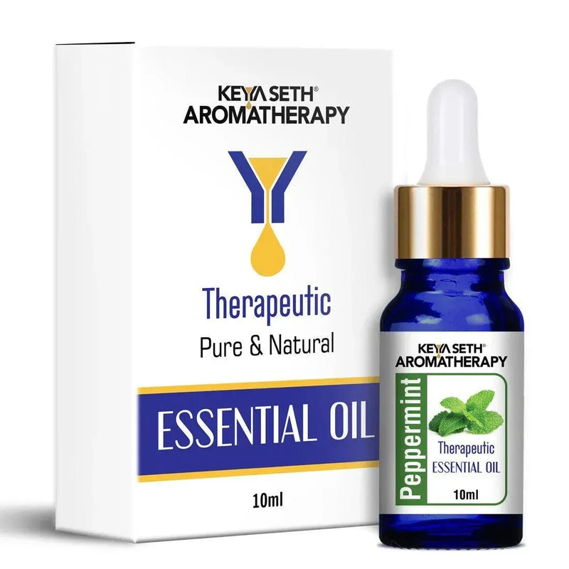 Peppermint Essential Oil Natural Therapeutic Grade, Cooling and Pain Reliving, Decongestant, Stress Relief,10ml - Keya Seth Aromatherapy